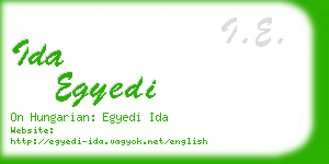 ida egyedi business card